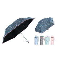 4 Fold Manual Mini Umbrella with UV Protection/Compact Lady Umbrella